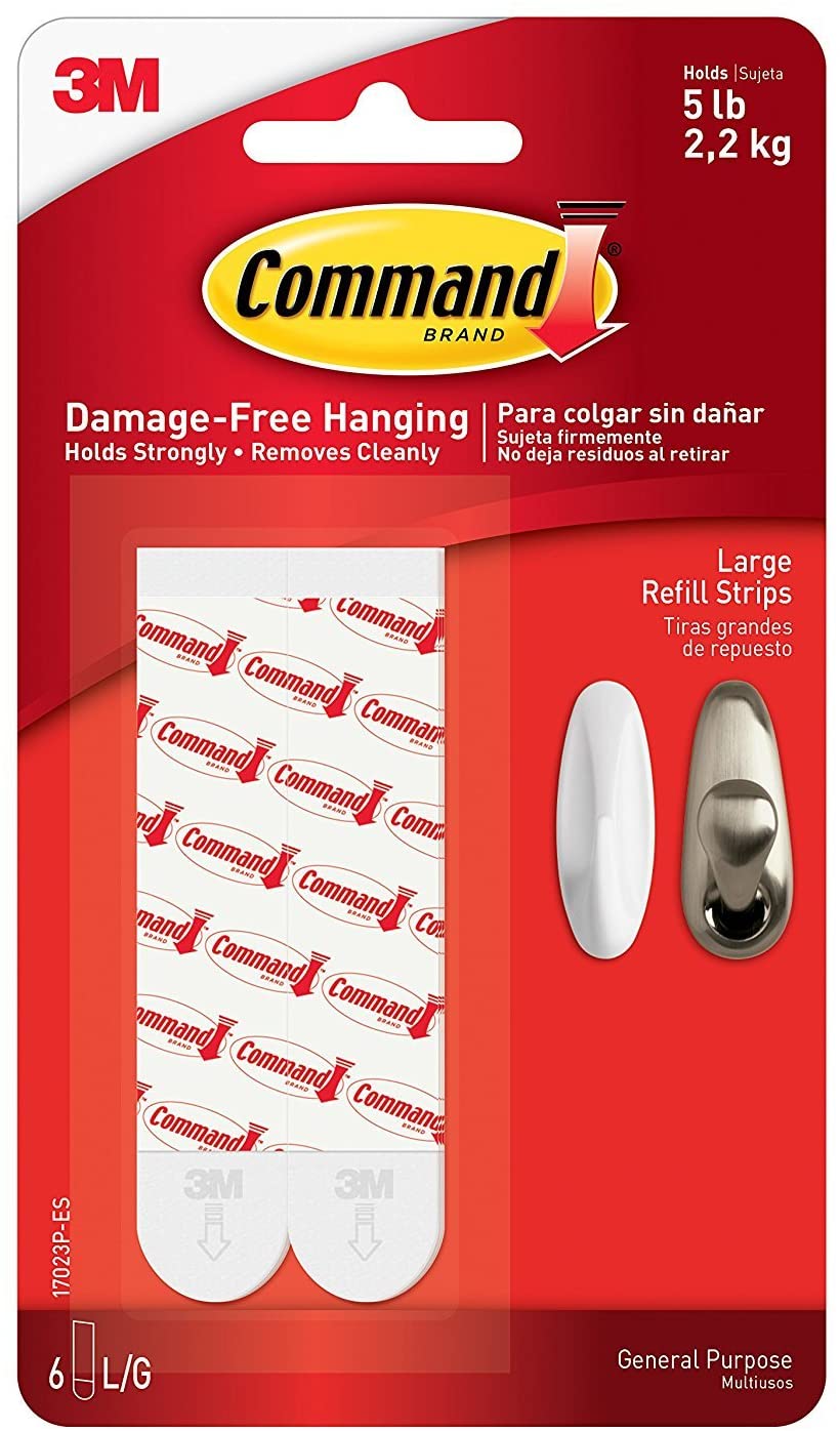 Command Picture Hanging Strips Heavy Duty, Large, Black, Holds 16